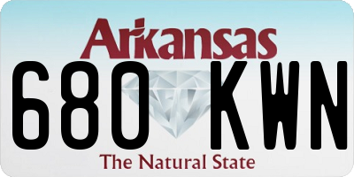 AR license plate 680KWN
