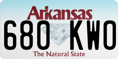 AR license plate 680KWO