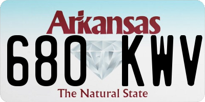 AR license plate 680KWV