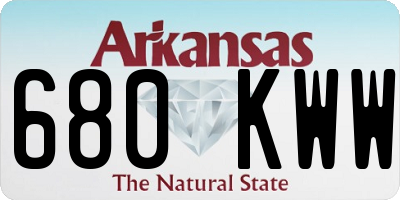 AR license plate 680KWW