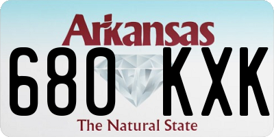 AR license plate 680KXK