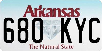 AR license plate 680KYC