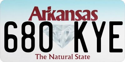 AR license plate 680KYE