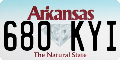 AR license plate 680KYI
