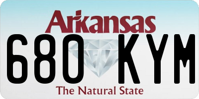 AR license plate 680KYM