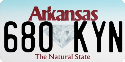 AR license plate 680KYN