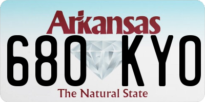 AR license plate 680KYO