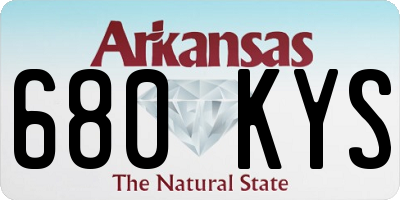 AR license plate 680KYS