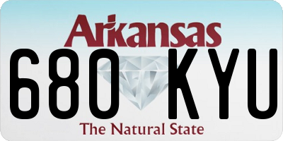 AR license plate 680KYU