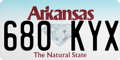 AR license plate 680KYX