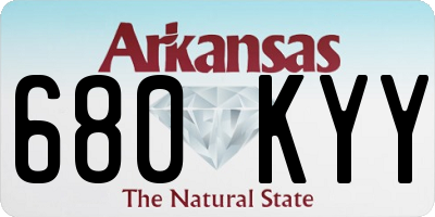 AR license plate 680KYY