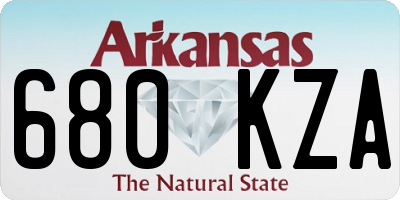 AR license plate 680KZA