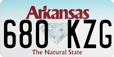 AR license plate 680KZG