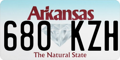 AR license plate 680KZH