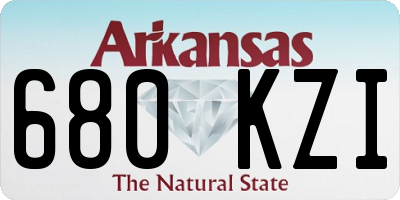 AR license plate 680KZI