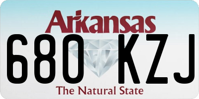 AR license plate 680KZJ