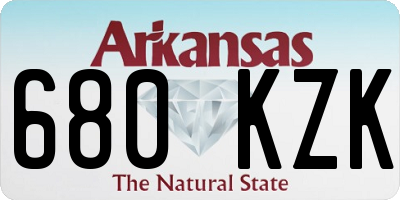 AR license plate 680KZK