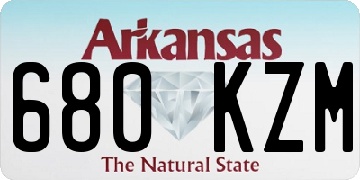 AR license plate 680KZM