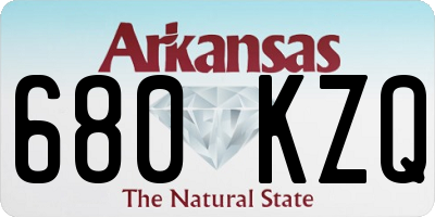 AR license plate 680KZQ