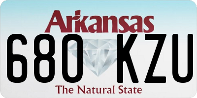 AR license plate 680KZU