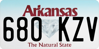 AR license plate 680KZV