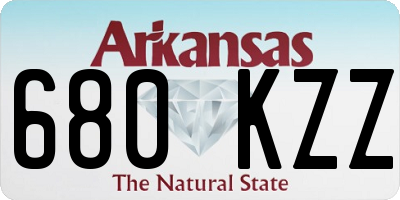 AR license plate 680KZZ