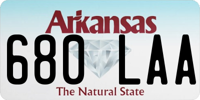 AR license plate 680LAA