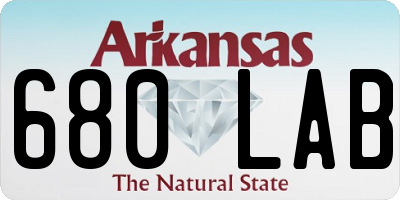 AR license plate 680LAB