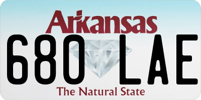 AR license plate 680LAE