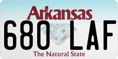AR license plate 680LAF