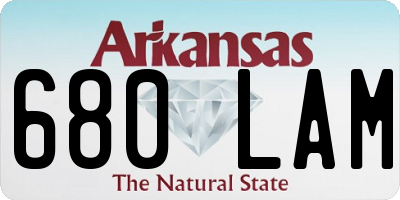 AR license plate 680LAM