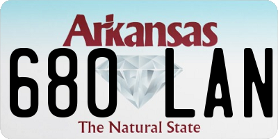 AR license plate 680LAN
