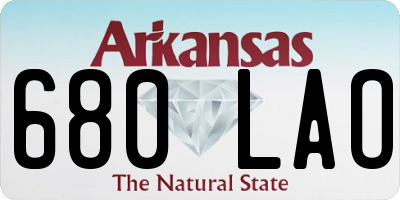 AR license plate 680LAO