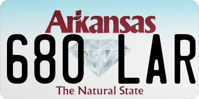 AR license plate 680LAR