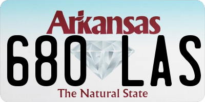 AR license plate 680LAS