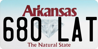 AR license plate 680LAT