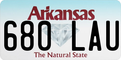 AR license plate 680LAU