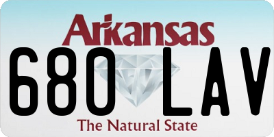 AR license plate 680LAV