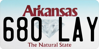 AR license plate 680LAY