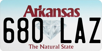 AR license plate 680LAZ