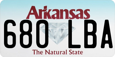 AR license plate 680LBA
