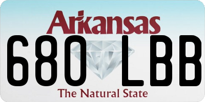 AR license plate 680LBB