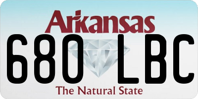AR license plate 680LBC
