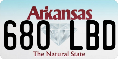 AR license plate 680LBD