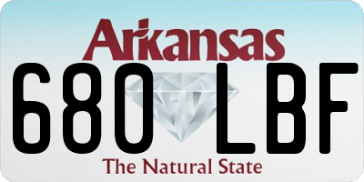 AR license plate 680LBF