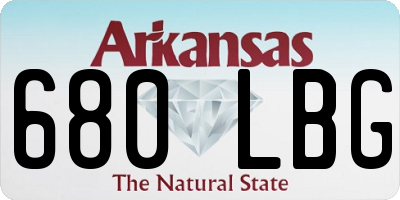 AR license plate 680LBG