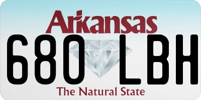 AR license plate 680LBH
