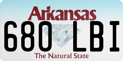 AR license plate 680LBI