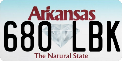 AR license plate 680LBK