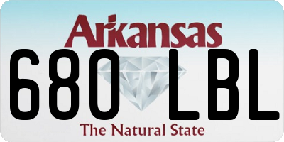 AR license plate 680LBL